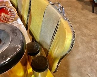 Items Located In The Basement ~ Tons of Vintage Items ~ Vintage 1950's Yellow & Gray Formica & Chrome Kitchen set ~ As Found