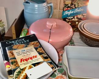 Items Located In The Kitchen ~ Vintage California Pottery ~ Vintage Pyrex & Fire King Nesting owl Sets & Casserole Dishes