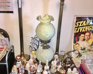 Items Located In The 1st Bedroom ~ Vintage Fenton Glass Lamp