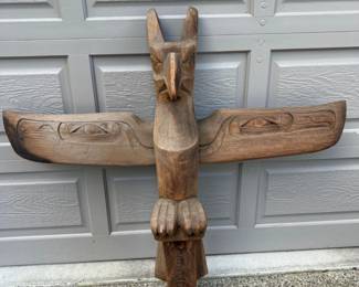 Dudley Carver Wood Carved Totem Statue