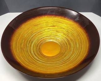 Large 17in Decorative Glass Bowl