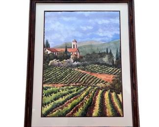 S N Heidi Rosner Chianti Vineyard Print 9of25 56 x 45 Frame