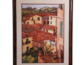 Heidi Rosner Limited 12 of 25 Tuscan Rooftops Print 57x45 Frame