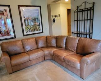 Nattuzzi Brown Leather Sectional Couch