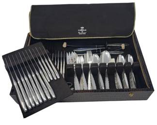 Sterling Silverware Lace Point Service for 8 by Lunt