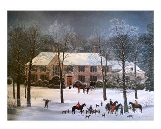 Michel Delacroix La Chasse DHiver Art Print