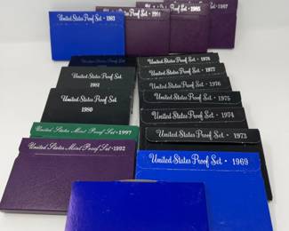 18 United States Proof Coin Sets