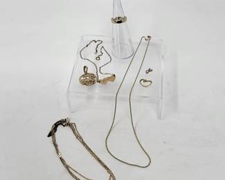 14K Gold Jewelry Necklace, Rings, More