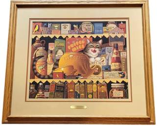Charles Wysocki Ethel the Gourmet Framed Print With COA