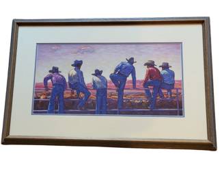 1995 Cowboy Poetry Gathering Framed Western Print