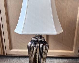 Bronzed Base Table Lamp with Shade