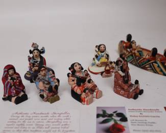 Collectible Jemez Pueblo Storyteller Pottery Set by Helen SANDO-Garcia