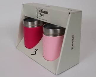 LAST ONE! Stanley Go Tumbler 2 Pack - Pink Vibes And Cool Melon 10oz, Vacuum Insulated
