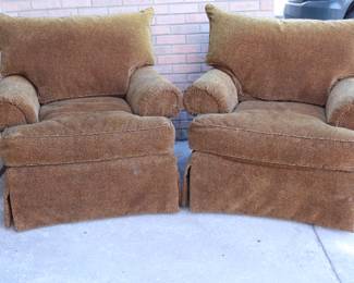 Vintage Stanford Armchair Set With Leopard Print Accents, Classic American Style