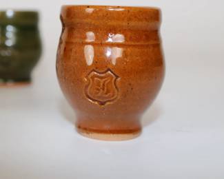 Vintage 'Lonely Whale' Ceramic Shaker & Handcrafted Shot Glass Collection With Tray