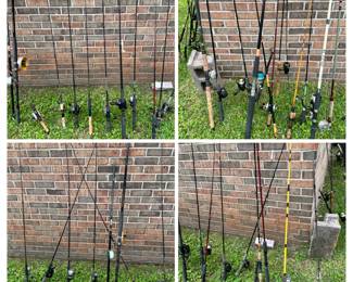fishing poles, lots of them.  also extra reels, tackle, etc