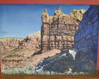 36		Christopher Gerlach - Rocks & Blue Sky -  oil on canvas	60	X 84
