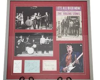 Framed Rolling Stones Autographed Memorabilia