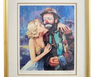 Leighton Jones LE Emmett Kelly Framed Print