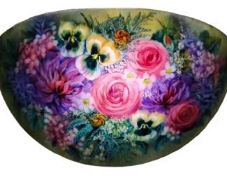 Ulla Darni Reverse Painted Glass Half Moon Sconce
