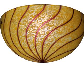 Ulla Darni Reverse Painted Glass Half Moon Sconce