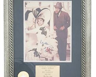 Audrey Hepburn Rex Harrison Framed Autographs