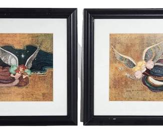 Bob Holloway Signed LE Christmas Angel Lithographs