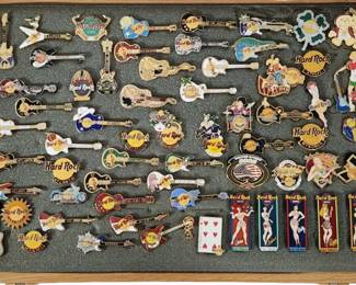 Hard Rock Cafe Casino Guitars Mardi Gras Pins