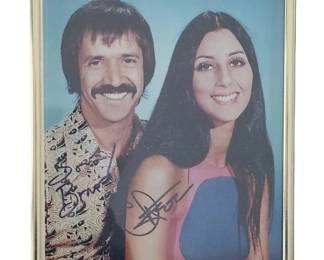 Sonny Bono Cher Hand Signed Photograph