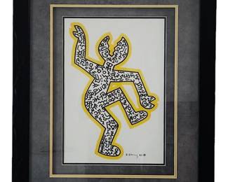 Keith Haring 1985 Dancing Man Ink on Paper