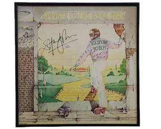 Elton John Hand Signed Yellow Brick Road Album