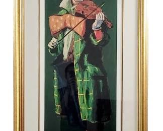 Leighton Jones Clown with Violin LE Lithograph