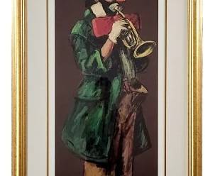 Leighton Jones LE Clown with Trumpet Lithograph