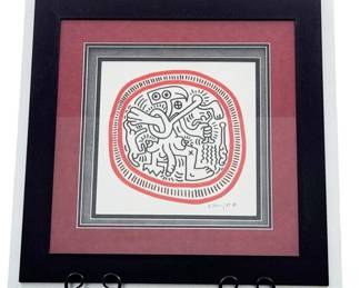 Keith Haring Original 1989 AIDS Drawing