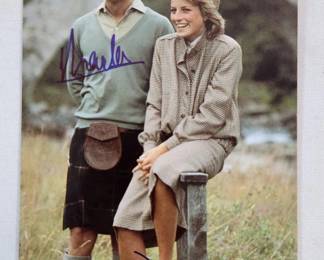 Charles III Princess Diana Signed Photograph