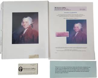 President John Adams Authentic Ink Signature