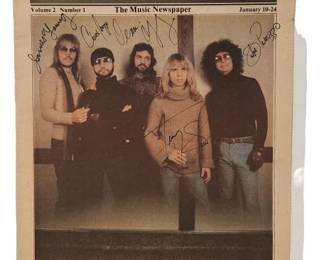 Styx 1977 Band Signed Newspaper