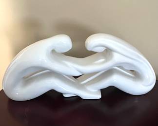 Royal Haeger Couple Reaching Infinity Sculpture