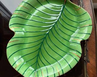 Lynn  Chase “Jungle Leaf” platter… beautiful, no chips!