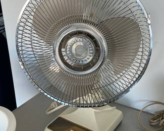 Vintage oscillating window fan