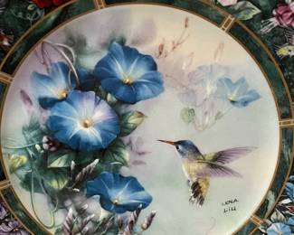 Hummingbird plates, set of 6, by Liu