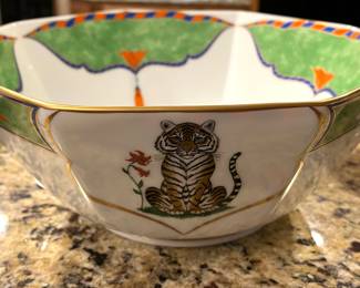 Lynn Chase Tiger Raj Bowl, perfect condition!