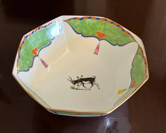 Inside of Lynn Chase bowl with reindeer?