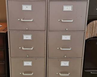 Metal filing cabinets