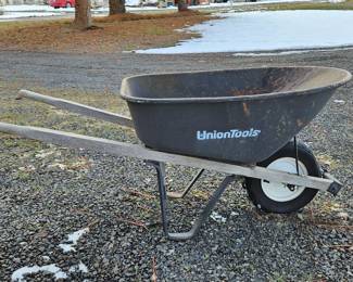 Wheelbarrow with metal tub - tire needs repaired