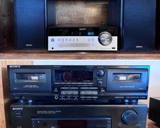 Sony bookshelf CD player w/speakers and other components