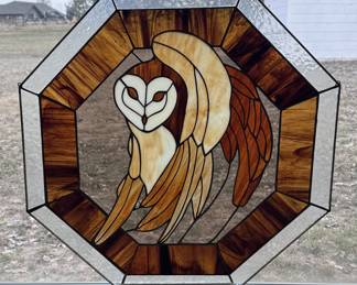 Stained glass owl - decent sized