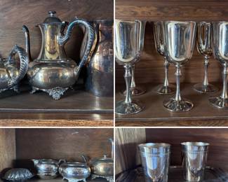 Misc sterling and silver plate pieces