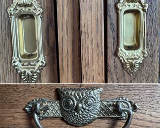 Hardware on large book/display cabinets