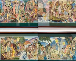 Eugene Francis Savage vintage Hawaiian framed prints